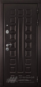 Утепленная чёрная входная дверь №30 с отделкой МДФ ПВХ - фото