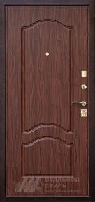 Входная дверь с декоративной панелью МДФ вишня в квартиру с отделкой МДФ ПВХ - фото №2
